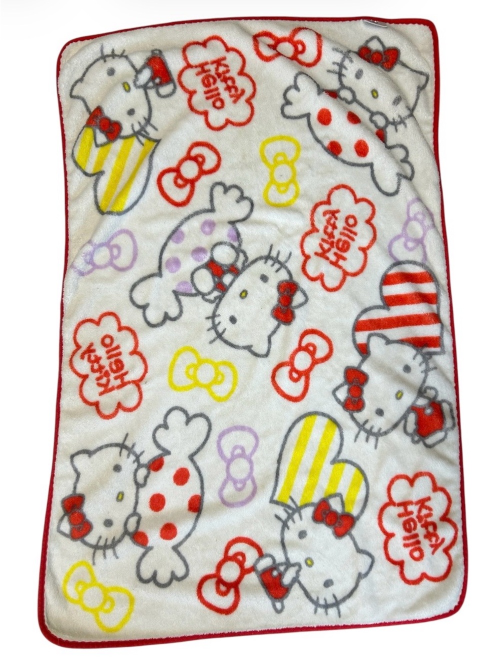 Hello Kitty Sanrio Smiles Tokyo Japan Small Plush Throw Blanket 2016